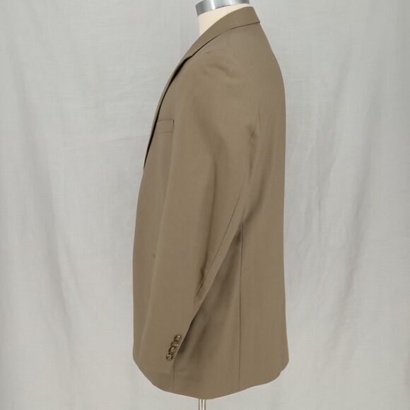 Jos A Bank Sport Coat Mens 46L Beige Tan Wool Jacket Two Button Lined - Picture 12 of 16
